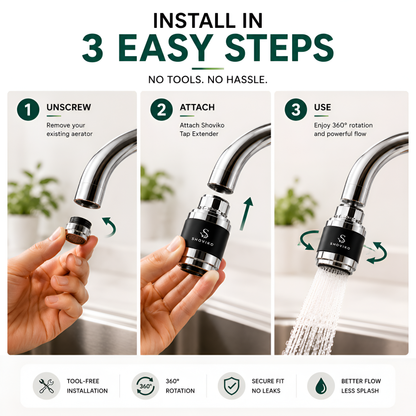 Shoviko AquaFlex | Flexible 360° Kitchen Cleaning System