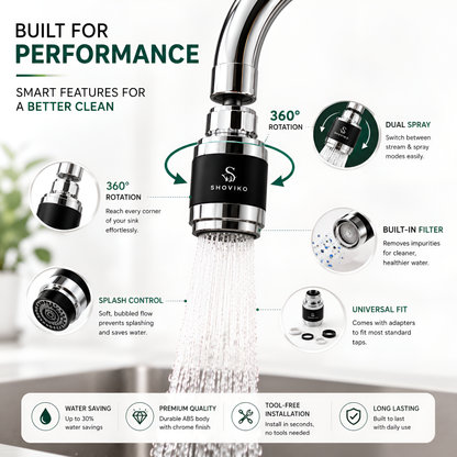 Shoviko AquaFlex | Flexible 360° Kitchen Cleaning System